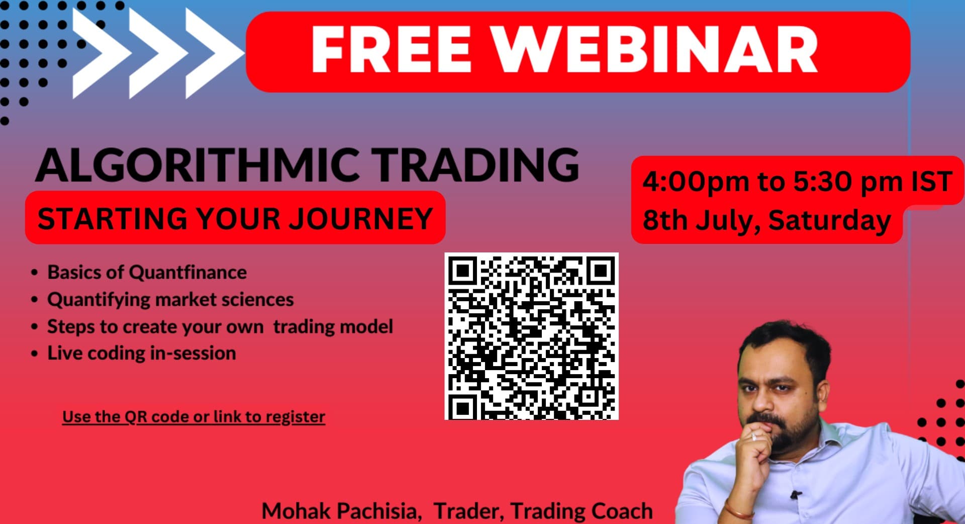 WEBNARS Algorithmic Trading, Starting your journey ~ Free Webinar